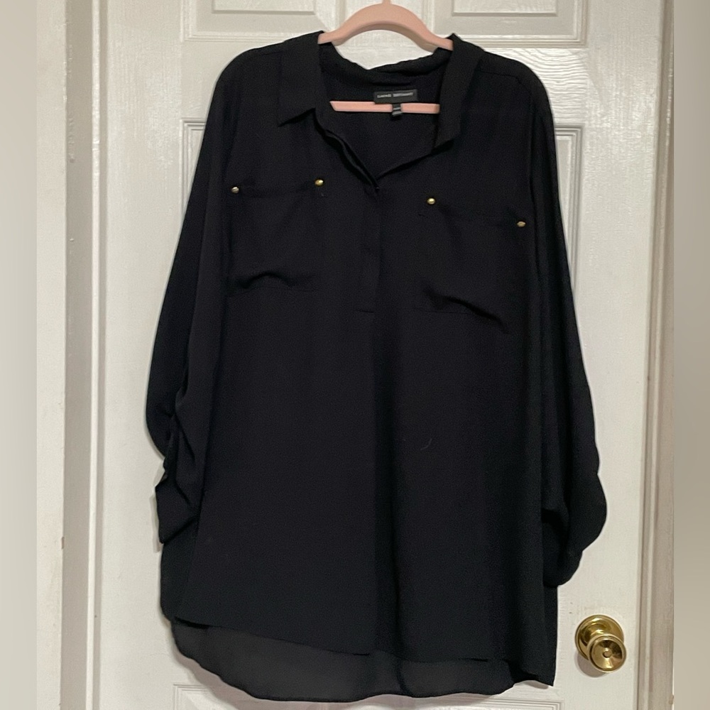 Lane Bryant 26/28 Sheer Tunic Top